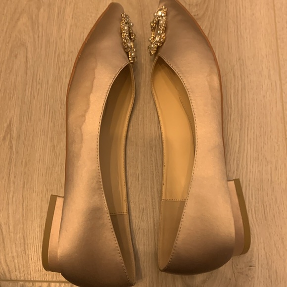 Betsey Johnson Satin Brooch Diana Point Toe Flats - Picture 8 of 8